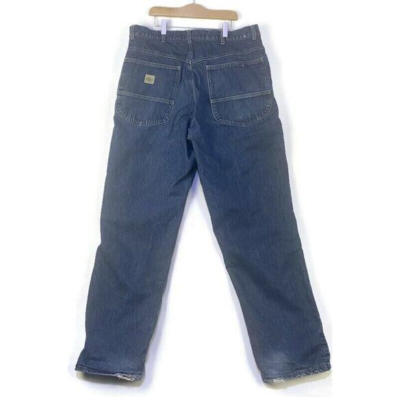 Lee Dungaree Jeans Men's Size 36x34 Quilted Lined Made in Russia - Picture 2 of 8